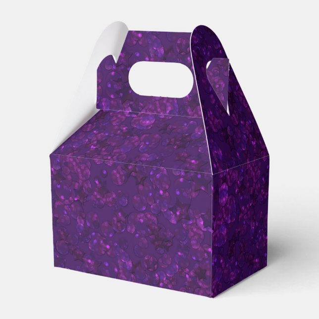 Purple confetti favor box (Back Side)