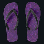 Purple confetti flip flops<br><div class="desc">Purple confetti  ,  glitter ,  confetti,  sequins,  stars,  purple,  festive,  gift,  wedding,  birthday</div>