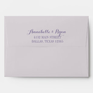 Purple Confetti   Pale Personalized Wedding Envelope
