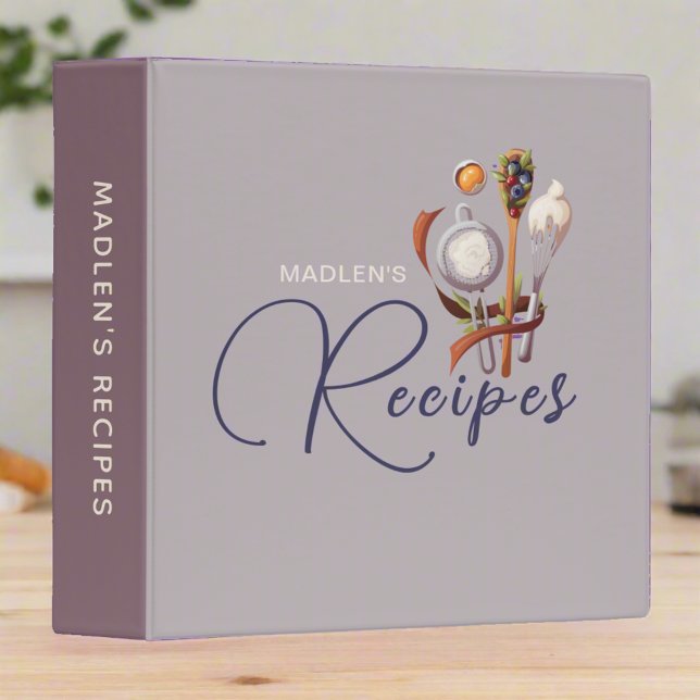 Purple Cooking & Baking Utensils Kitchen Suppliers Binder (Creator Uploaded)