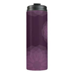 Purple, cool, trendy modern simple floral abstract thermal tumbler