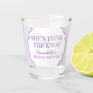 Purple Coquette Bow Pastel Bridal Shower Favor Shot Glass