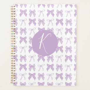 Purple Coquette Bow Personalize Planner