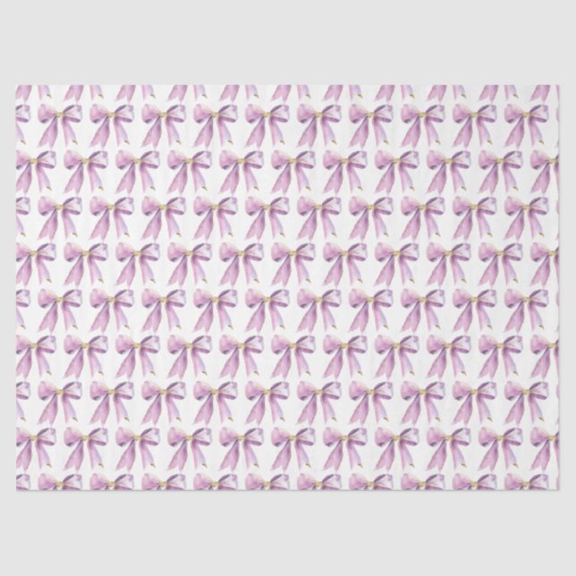 Purple Coquette Bow Tissue Paper (Front)