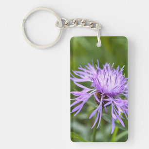 Purple Cornflower Keychain