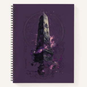 Purple Cosmic Obelisk Occult Dark Art Notebook