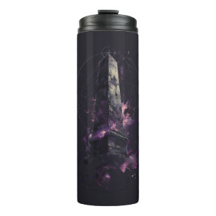 Purple Cosmic Obelisk Occult Dark Art Thermal Tumbler