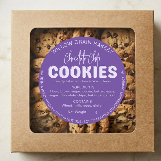 Purple Cottage Cookie Ingredient List Sticker (Creator Uploaded)