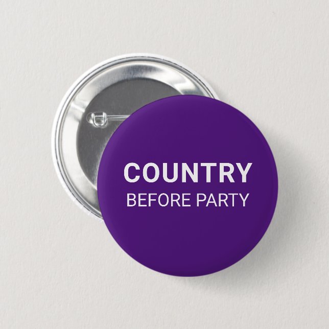 Purple Country Before Party Political  2 Inch Round Button (Front & Back)