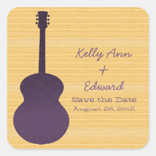 Purple Country Guitar Enregistrer les stickers Dat