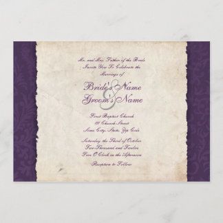 Purple Country Wedding Invitation