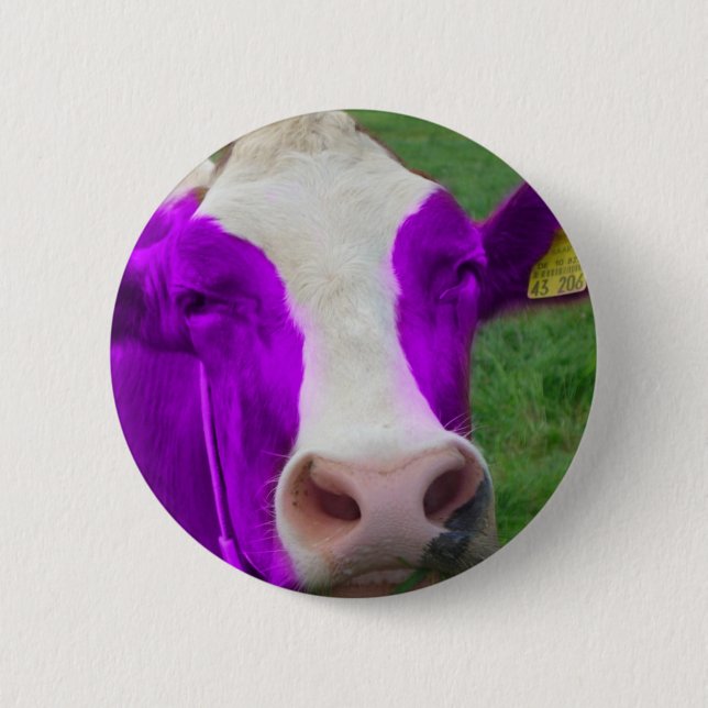 purple cow 2 inch round button (Front)