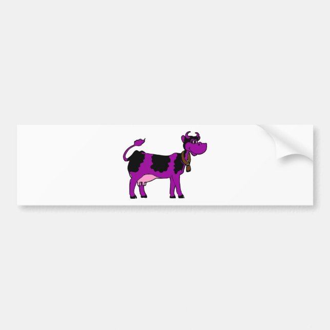 Purple Cow Bumper Sticker (Front)
