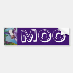 Purple Cow Bumper Sticker