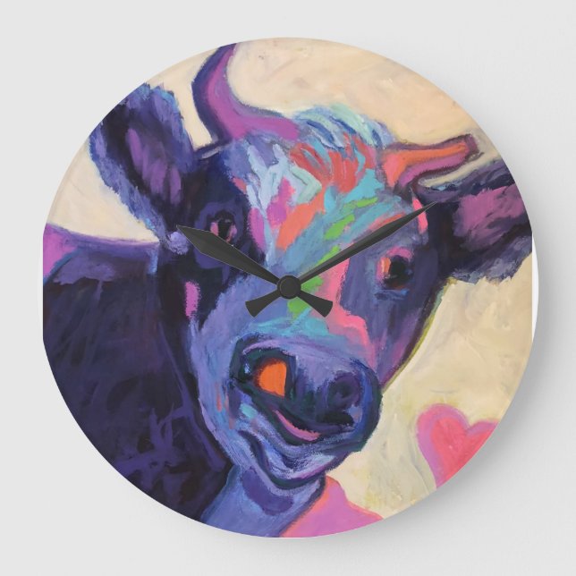 Purple Cow Clock (Front)