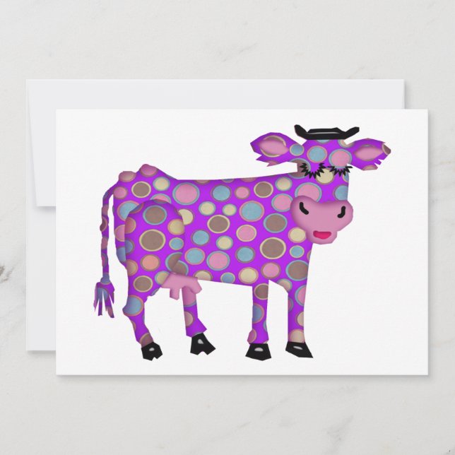 Purple Cow Invitation (Front)
