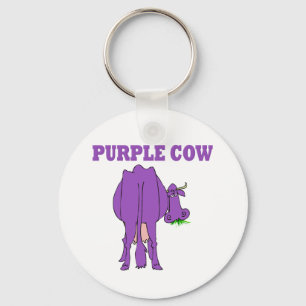 Purple Cow Keychain