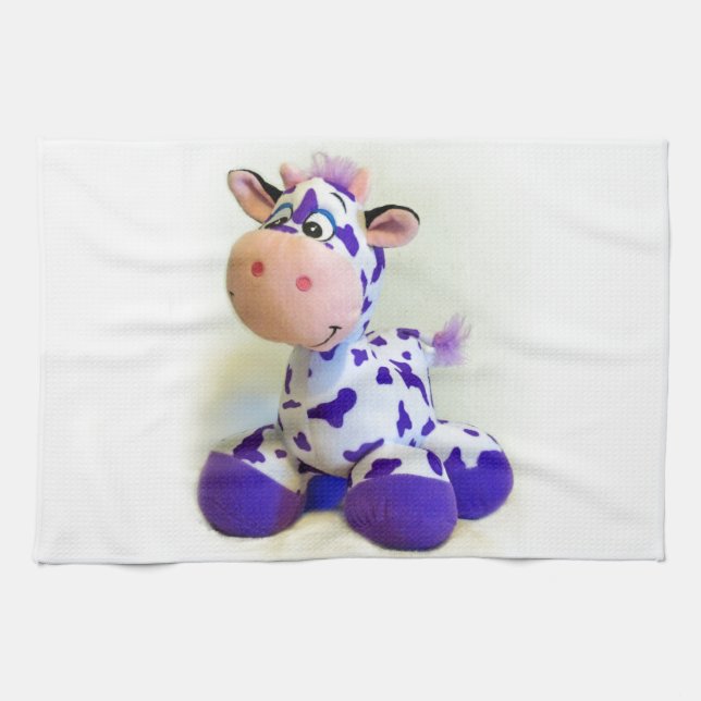 Purple Cow Kitchen Towel (Horizontal)