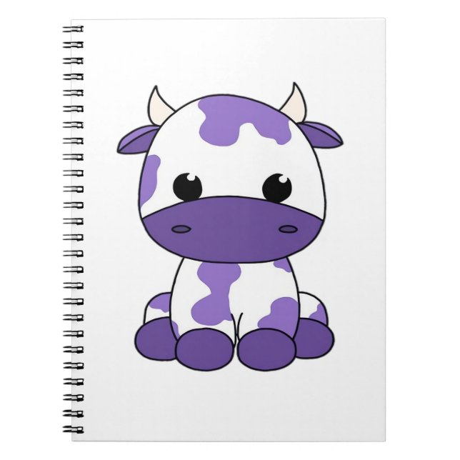Purple cow Oversized T-Shirt_1 Notebook (Front)