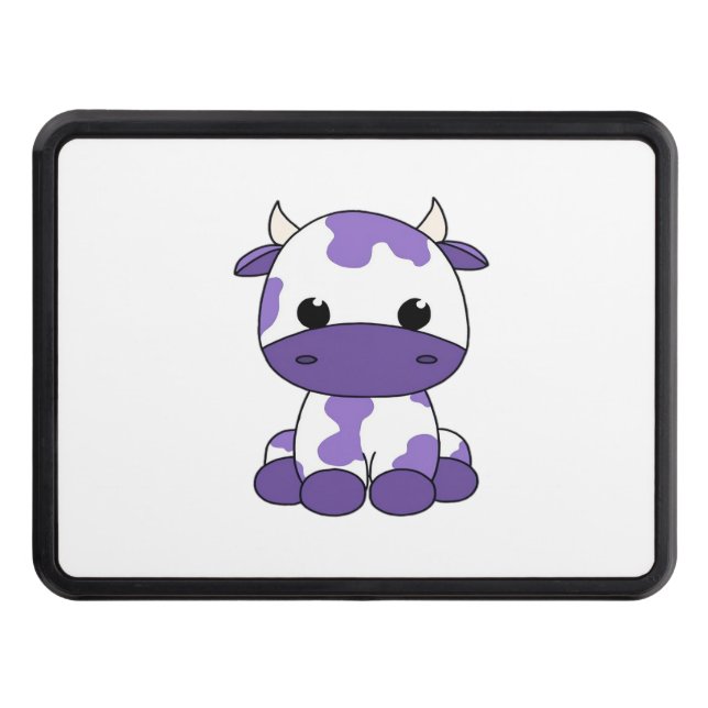 Purple cow Oversized T-Shirt_1 Trailer Hitch Cover (Front)