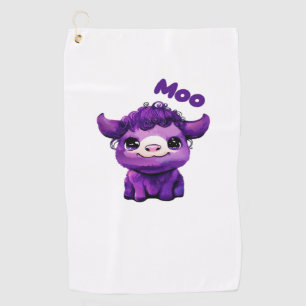 Purple Cow Oversized T-Shirt Golf Towel