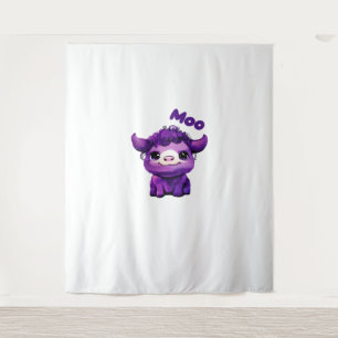 Purple Cow Oversized T-Shirt Tapestry