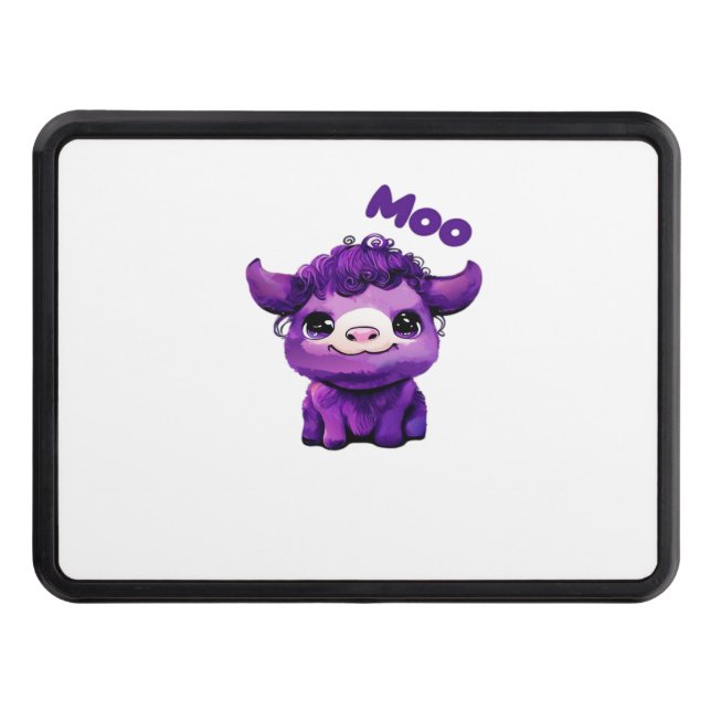 Purple Cow Oversized T-Shirt Trailer Hitch Cover (Front)