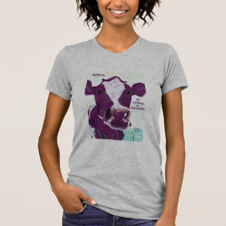 Purple Cow Quite Possibly Contemplating Flight T-Shirt