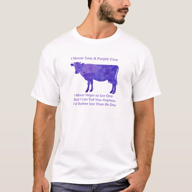 Purple Cow Regrets T-Shirt (Front)