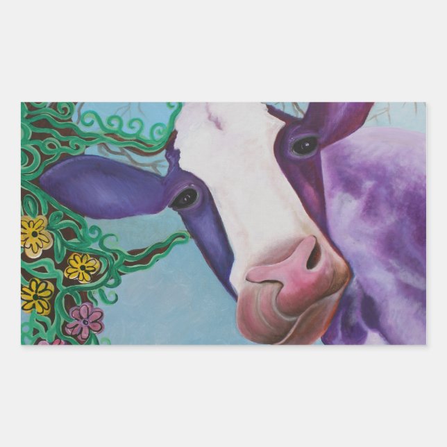 Purple Cow Sticker (Front)