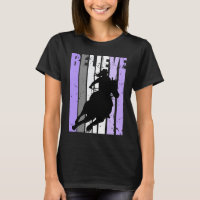 Purple Cowgirl Barrel Racing Horse Riding Rider Ri