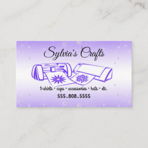 Purple Crafting Vinyl Business Card