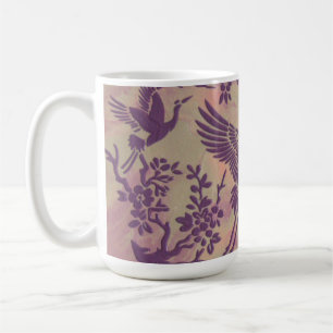 Purple Cranes & Cherry Blossom Mug