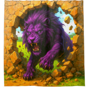 Purple Crashing Lion