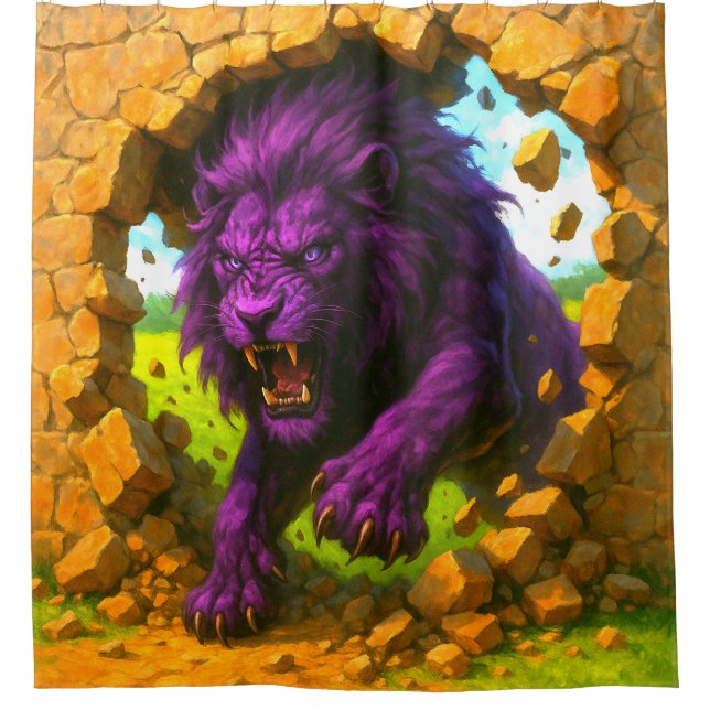 Purple Crashing Lion (Front)