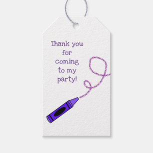 Purple Crayon Gift Tags