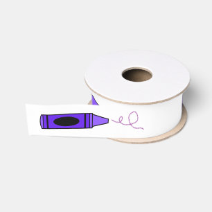Purple Crayon Grosgrain Ribbon