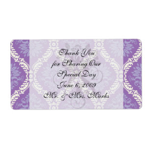 purple cream damask pattern