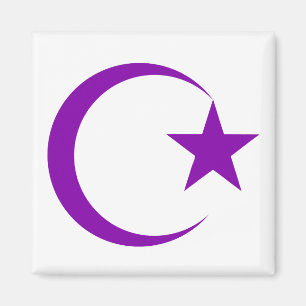 Purple Crescent & Star.png Magnet