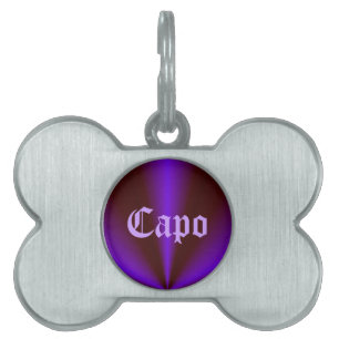 purple crimson Rainbow Pet ID Tag