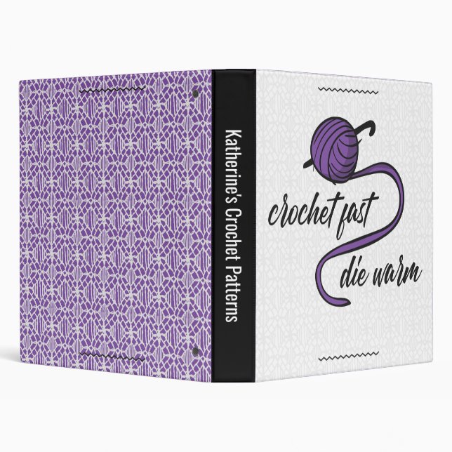 Purple Crochet Fast, Die Warm Binder (Background)