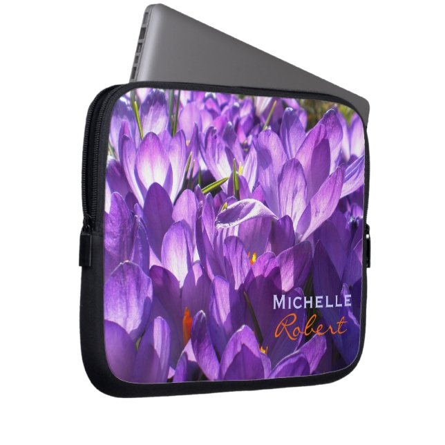 Purple Crocus Laptop case *Personalize* (Front Right)