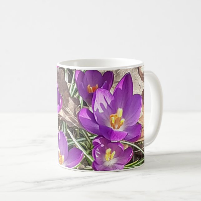 Purple Crocus Mug (Front Right)