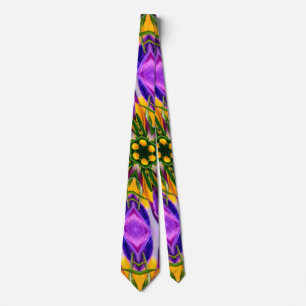 Purple Crocus Pattern Tie