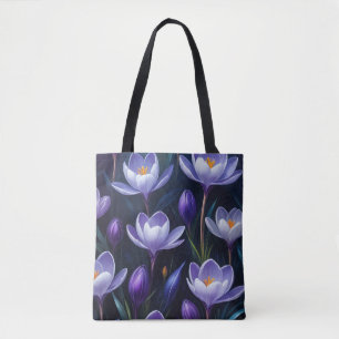 Purple Crocus Tote Bag