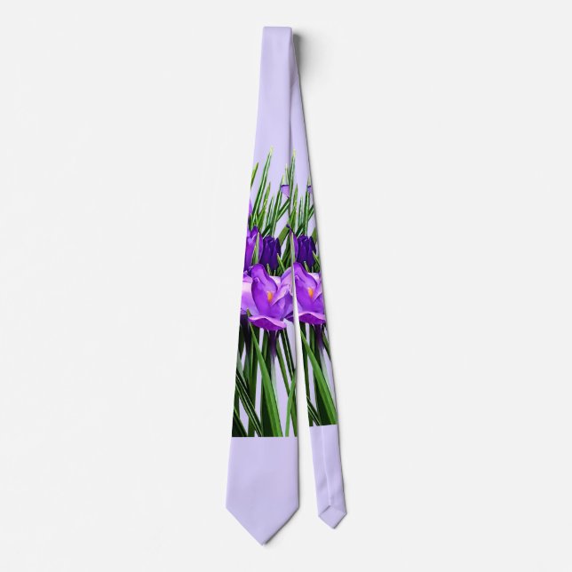Purple Crocuses Tie (Front)