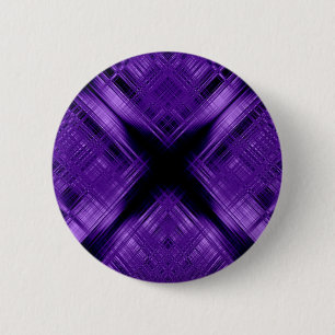 Purple cross and grid 2 inch round button