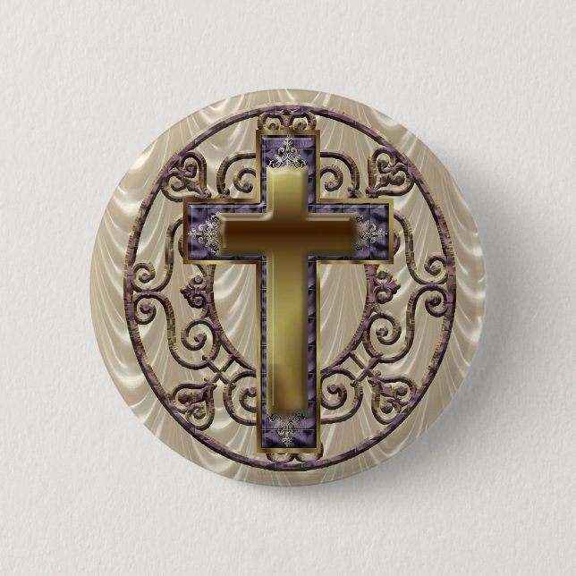 Purple Cross Button (Front)