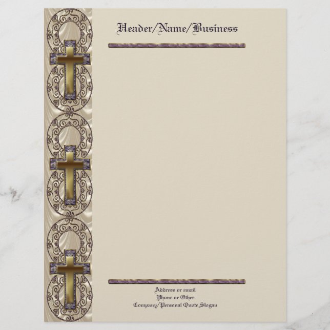 Purple Cross Letterhead (Front)
