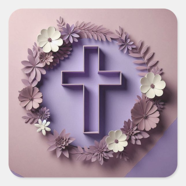 Purple Cross Sticker Ai design  (Front)